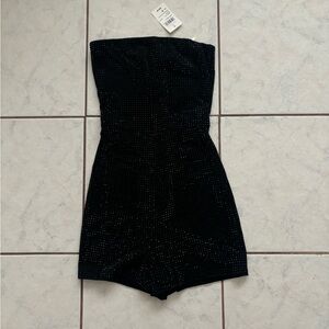 Windsor Black Strapless Studded Romper